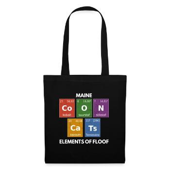 Maine Coon Elements Of Fluff Periodic Table Cats - Tote Bag - black - Front
