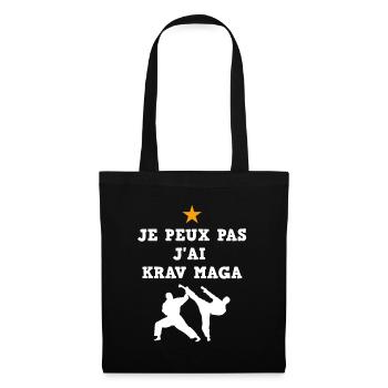 Je peux pas j'ai krav maga - Sac en tissu - noir - Devant