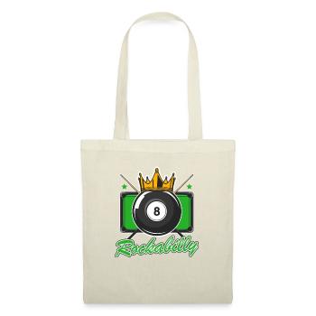 Rockabilly 50er Jahre Billard Spieler - Stoffbeutel - Natur - Vorne