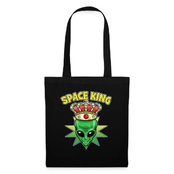 Space King Alien - Tote Bag - black - Front