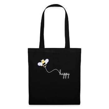 BEE HAPPY - Happy Protection de l’environnement BEE Wordplay - Sac en tissu - noir - Devant