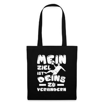 Ziel Ist Deins Zu Verhindern Handball Handballer - Stoffbeutel - Schwarz - Vorne