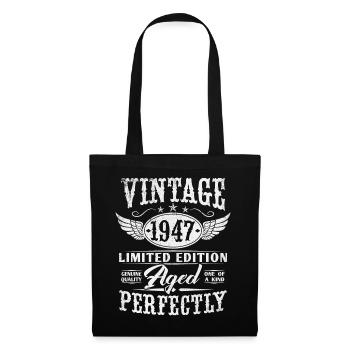 Vintage 1947 Vintage Born Cadeau d’anniversaire - Sac en tissu - noir - Devant