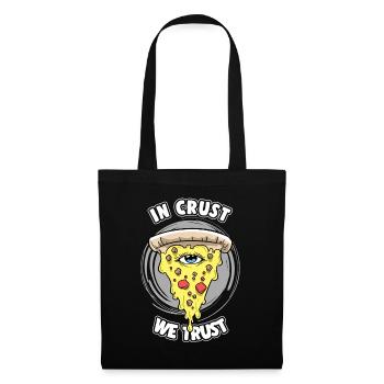 Pizza All-Seeing Eye In Crust en qui nous avons confiance - Sac en tissu - noir - Devant