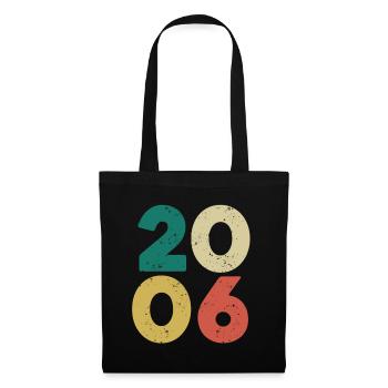 2006 - Millésime 2006 Rétro Vintage - Sac en tissu - noir - Devant