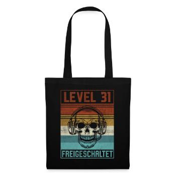 31. Geburtstag Gamer Level 31 Jahre - Stoffbeutel - Schwarz - Vorne