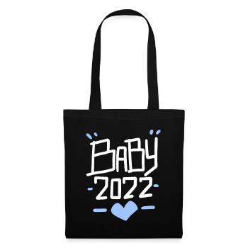 Bébé 2022 - Fils biologique enceinte 2022 - Sac en tissu - noir - Devant