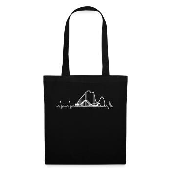 Roller coaster Heartbeat - Tote Bag - black - Front