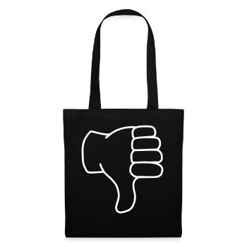 Emoji thumbs down sketch white - Tote Bag - black - Front