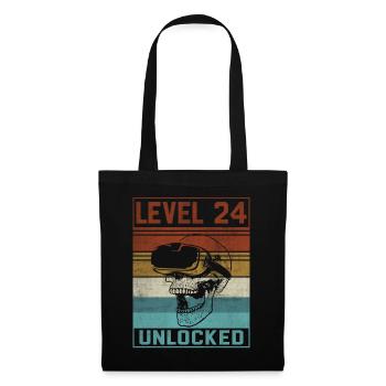 24th Birthday Gamer - Stoffbeutel - Schwarz - Vorne