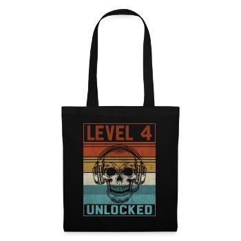 4ème anniversaire du joueur - Sac en tissu - noir - Devant