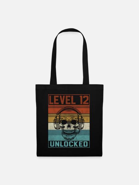 Gamer 12th Birthday - Stoffbeutel - Schwarz