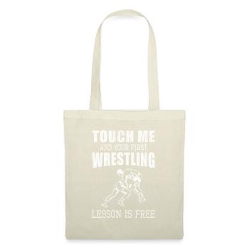 Wrestling Stunde Fan Wrestling Trainer Schaukampf - Stoffbeutel - Natur - Vorne