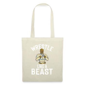 Wrestle Like A Beast Ringer Kampfkunst Pro Wrestle - Stoffbeutel - Natur - Vorne