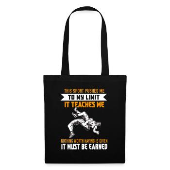 Lutte Sport Limite Gagné Arts Martiaux Ringen - Sac en tissu - noir - Devant