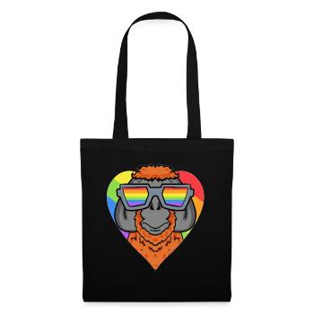 LGBT Animal Orangutan Rainbow - Tote Bag - black - Front