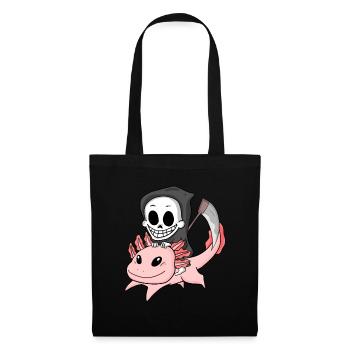 Grim Reaper et Axolotl - Sac en tissu - noir - Devant