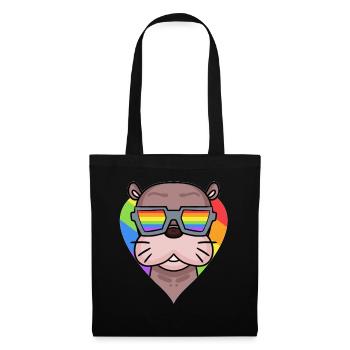 LGBT Animal Sea Lion Rainbow - Tote Bag - black - Front