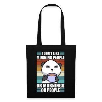 Sarcastic Panda Coffee Moody Lazy Animal - Tote Bag - black - Front