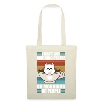 Sarcastic Kitty Coffee Moody Lazy Cat - Tote Bag - nature - Front