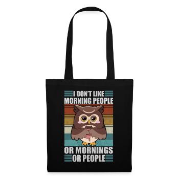 Sarcastic Owl Moody Coffee Lazy Owls - Tote Bag - black - Front