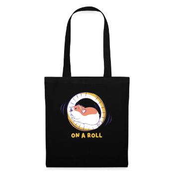Hamster On A Roll Hamster Wheel Gift - Tote Bag - black - Front