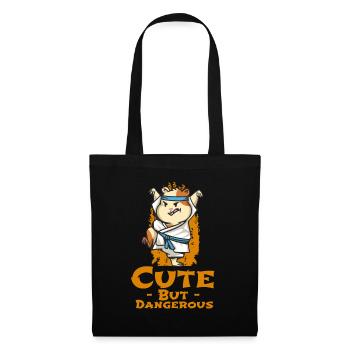 Mignon mais dangereux Hamster Judoka Judo Arts Martiaux - Sac en tissu - noir - Devant