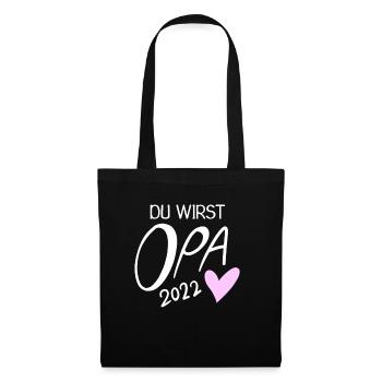 Oma 2022 - Werdende Oma 2022 - Stoffbeutel - Schwarz - Vorne
