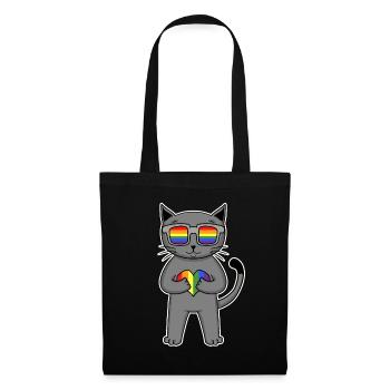 CHAT LGBT British Shorthair Rainbow - Sac en tissu - noir - Devant