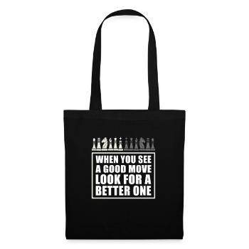 Voir bon mouvement Regarder mieux Une sagesse d’échecs - Sac en tissu - noir - Devant