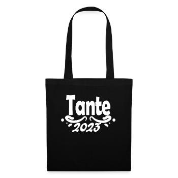 Tante 2023 - Werdende Tante - Tante werden - Stoffbeutel - Schwarz - Vorne
