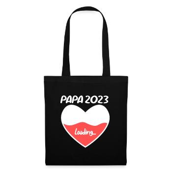 Papa 2023 - Vater 2023 loading - Stoffbeutel - Schwarz - Vorne