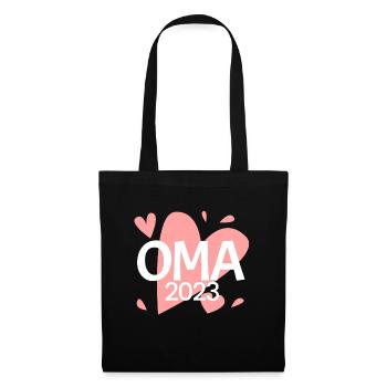 Oma 2023 - Werdende Oma 2023 - Stoffbeutel - Schwarz - Vorne