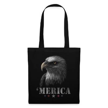 Eagle Patriotic Merica Men Women 4th of July USA - Tote Bag - black - Front