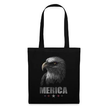 Eagle Merica Hommes Femmes 4 juillet USA Patriotique - Sac en tissu - noir - Devant