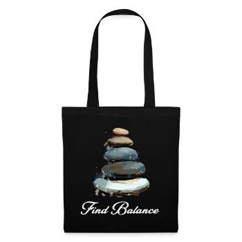 Rock Balancing Stone Stacking Balance - Stoffbeutel - Schwarz - Vorne