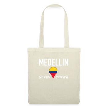 Medellin Breitengrad Standort In Kolumbien - Stoffbeutel - Natur - Vorne