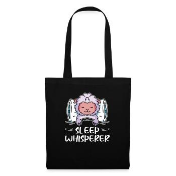 Sleep Whisperer Schlaf Schaaf Wortspiel Farmer - Stoffbeutel - Schwarz - Vorne