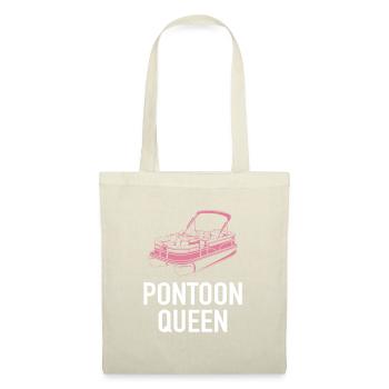 Pontoon Queen Segelboot Damen Segeln Geschenk - Stoffbeutel - Natur - Vorne