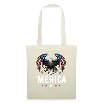 Eagle American Flag 4th of July USA Merica - Stoffbeutel - Natur - Vorne