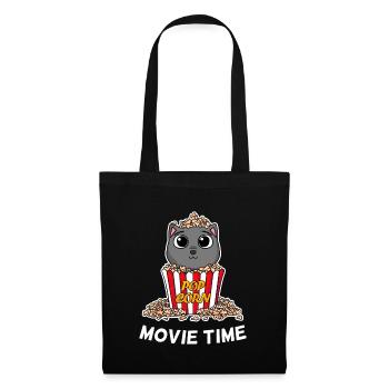 Soirée Cinéma Soirée Cinéma Cinéma British Shorthair - Sac en tissu - noir - Devant