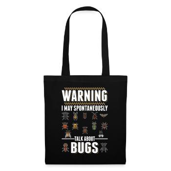 Insectes Nature Drôle Entomologiste - Sac en tissu - noir - Devant