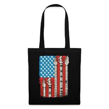 Guitares Plektrum USA Musiciens 4 juillet - Sac en tissu - noir - Devant