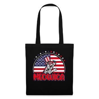 USA Patriotic Cat 4 juillet Miaou - Sac en tissu - noir - Devant