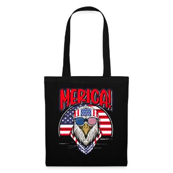 Patriotic Eagle American Flag July 4 - Tote Bag - black - Front
