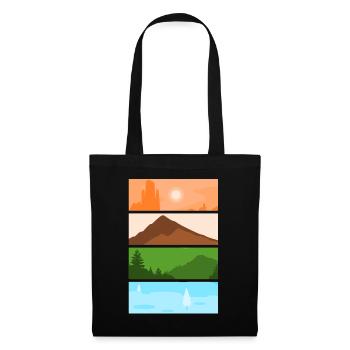 Artistic Nature Lover Outdoors Mountain Landscape - Tote Bag - black - Front