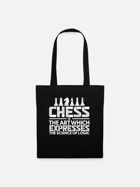 Chess Art Expresses Science Logic Schachmeister - Stoffbeutel - Schwarz