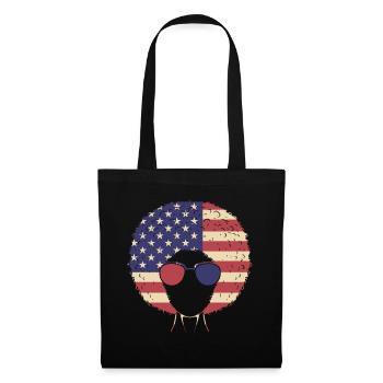 Femmes Drapeau afro-américain - Sac en tissu - noir - Devant