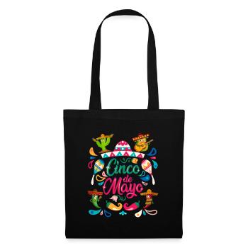 Cheerful Cinco De Mayo Mexican Fiesta - Tote Bag - black - Front