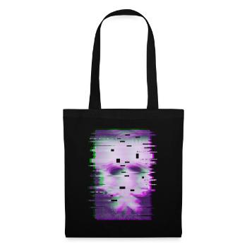 Aesthetic Girl Glitch Vaporwave Pastel Goth - Tote Bag - black - Front